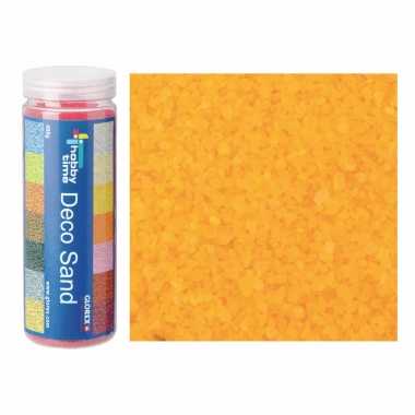 2x busjes fijn decoratie zand/kiezels geel 480 gram