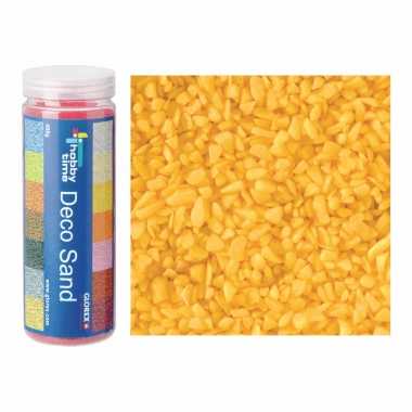 2x busjes grof decoratie zand/kiezels geel 500 gram