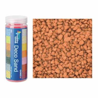 3x busjes grof decoratie zand/kiezels terra cotta 500 gram