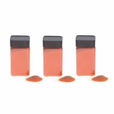 3x hobby/decoratiezand oranje 600 gr