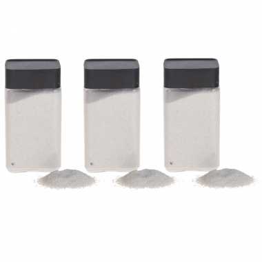 3x hobby/decoratiezand wit 600 gr