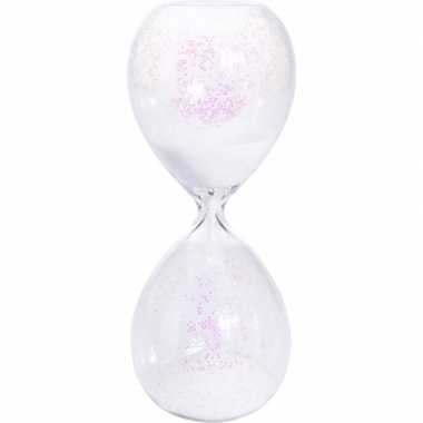 Decoratie zandloper glitters 20 cm
