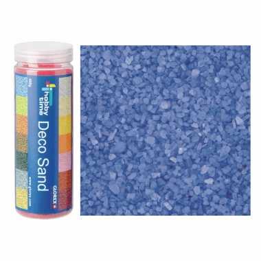 Fijn decoratie zand/kiezels blauw 480 gram