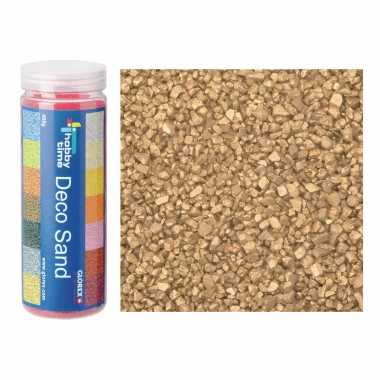 Fijn decoratie zand/kiezels goud 480 gram