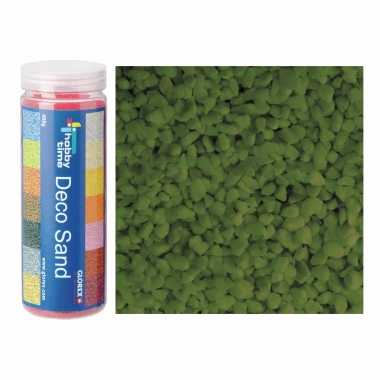 Fijn decoratie zand/kiezels groen 480 gram