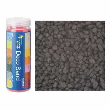 Fijn decoratie zand/kiezels zwart 480 gram