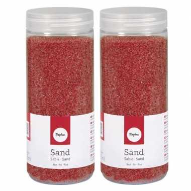Rood decoratie zandkorrels fijn
