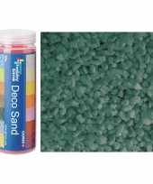 2x busjes fijn decoratie zand kiezels turquoise 480 gram