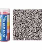 2x busjes grof decoratie zand kiezels zilver 500 gram