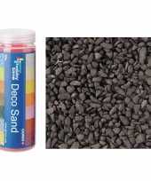 2x busjes grof decoratie zand kiezels zwart 500 gram