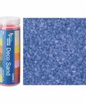 3x busjes fijn decoratie zand kiezels blauw 480 gram