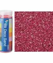 3x busjes fijn decoratie zand kiezels bordeaux rood 480 gram