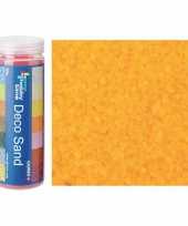 3x busjes fijn decoratie zand kiezels geel 480 gram