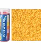 3x busjes grof decoratie zand kiezels geel 500 gram