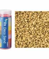 3x busjes grof decoratie zand kiezels goud 500 gram