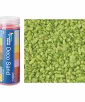 3x busjes grof decoratie zand kiezels lichtgroen 500 gram