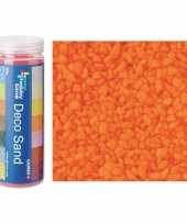 3x busjes grof decoratie zand kiezels oranje 500 gram