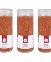 3x fijn decoratie zand oranje 475 ml