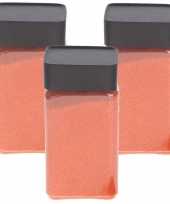 3x stuks hobby decoratiezand oranje 600 gr