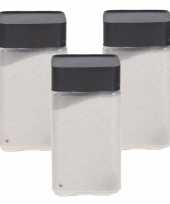 3x stuks hobby decoratiezand wit 600 gr