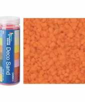 Fijn decoratie zand kiezels oranje 480 gram