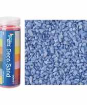 Grof decoratie zand kiezels blauw 500 gram