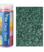 Grof decoratie zand kiezels turquoise 500 gram