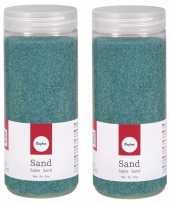 Turquoise decoratie zandkorrels fijn 10183270